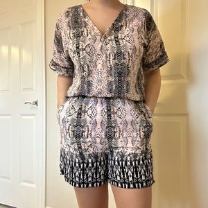Bar III Printed Romper